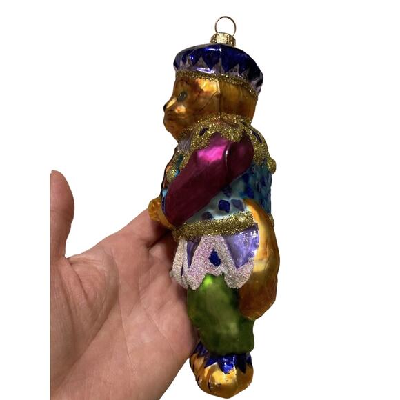 CHRISTOPHER RADKO ROMEOW GLASS CATNIP WITH INSTRUMENT FIDDLE ORNAMENT 7” VINTAGE - Picture 2 of 8